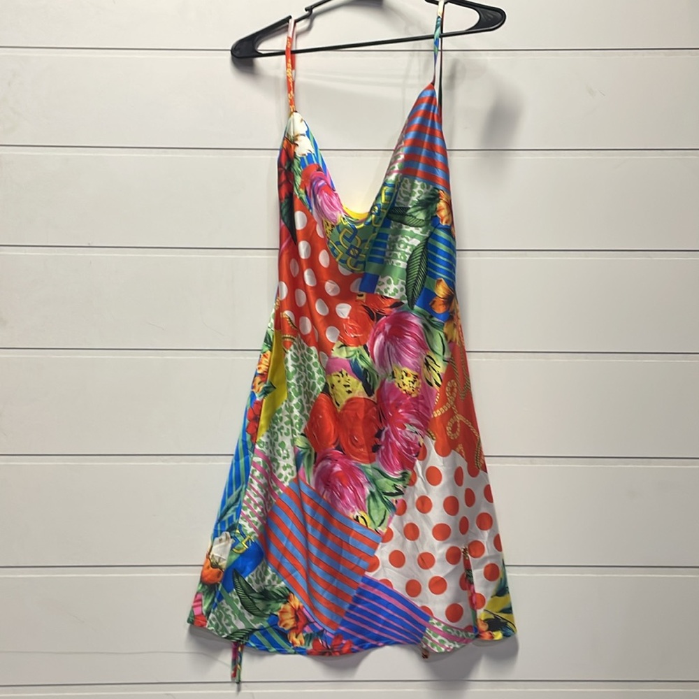 Vibrant Multicolor open back dress